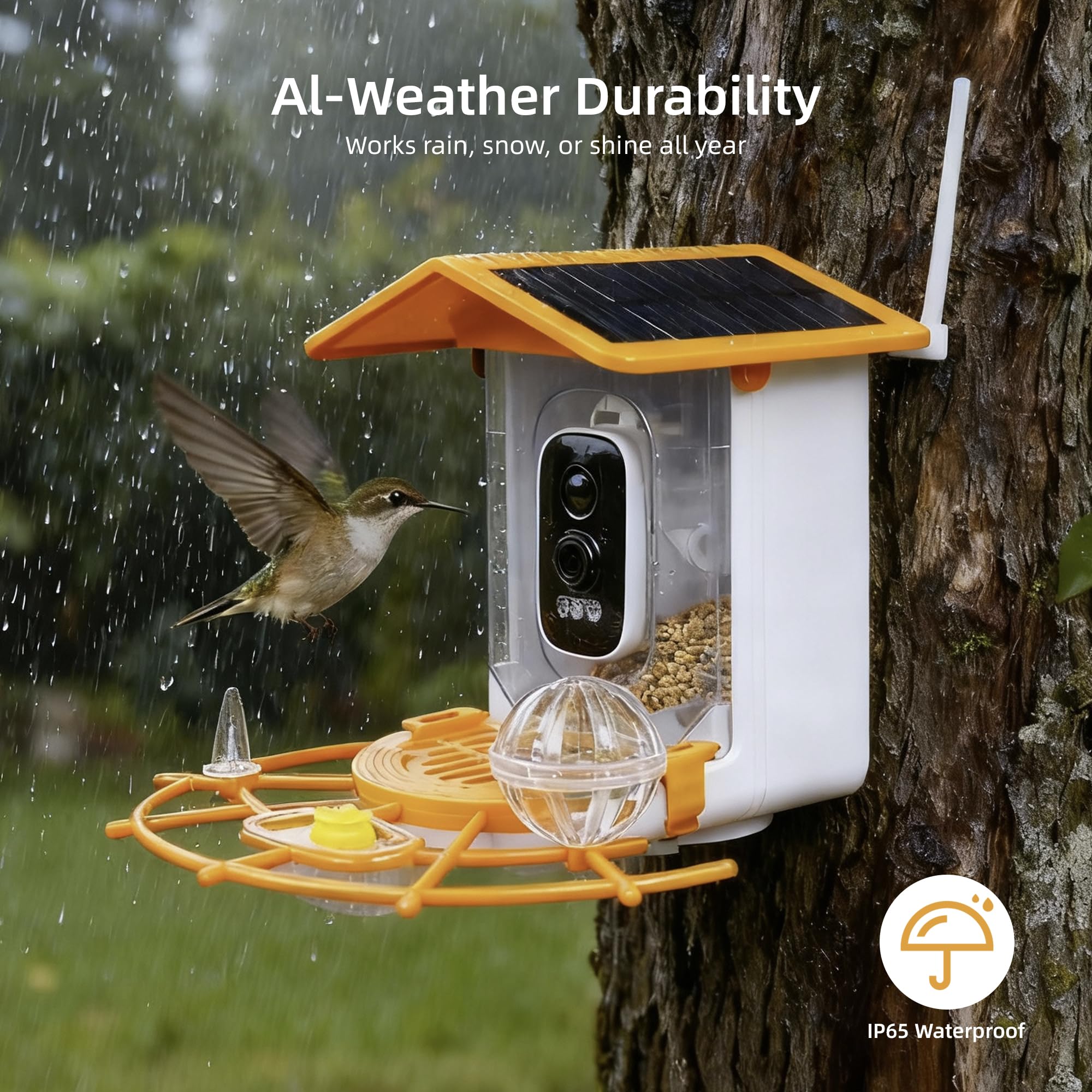Kaixincz Clear back view enhances bird visibility and seed appeal