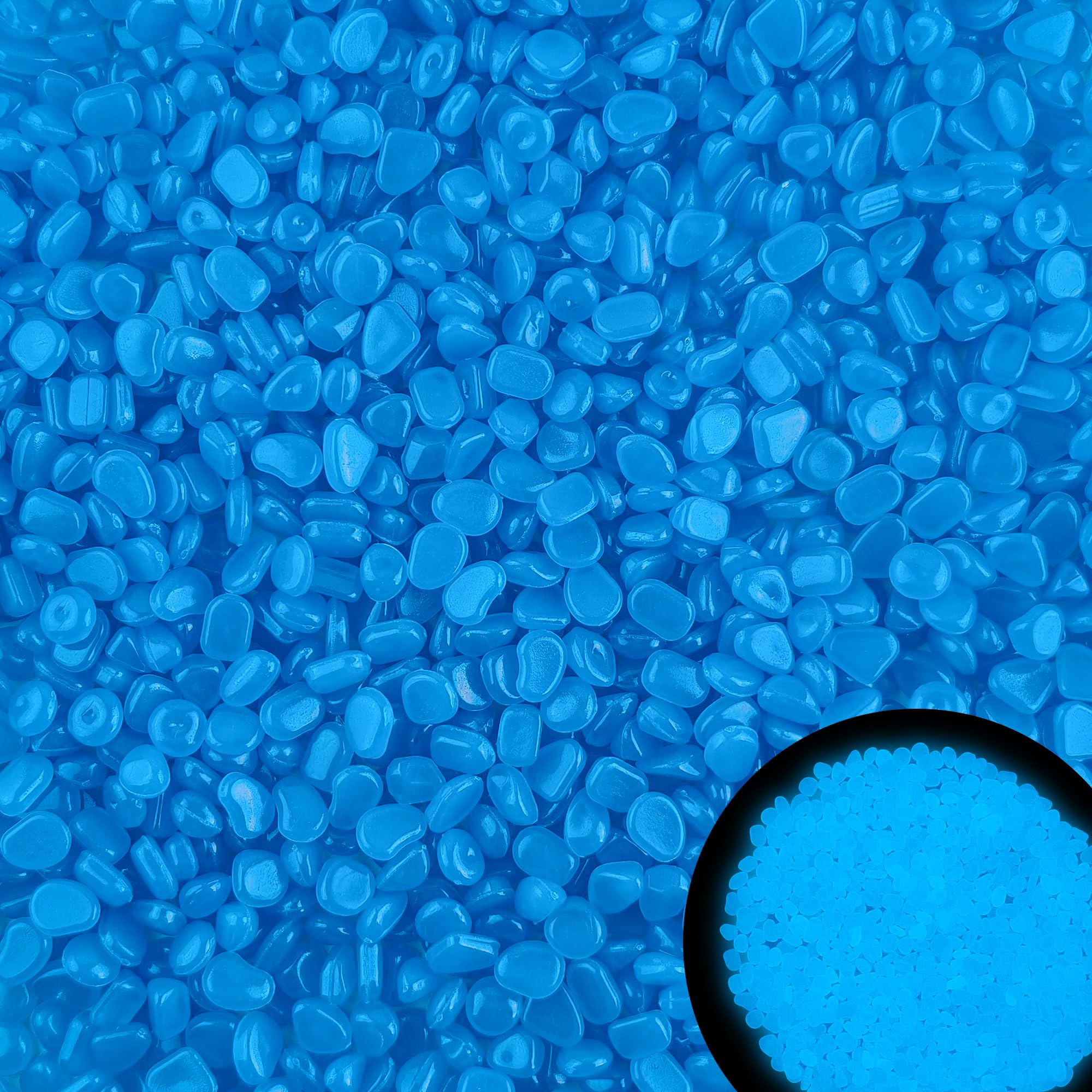 Kaiyuan Dynasty blue glow stones 500pc for outdoor pathways and lighting