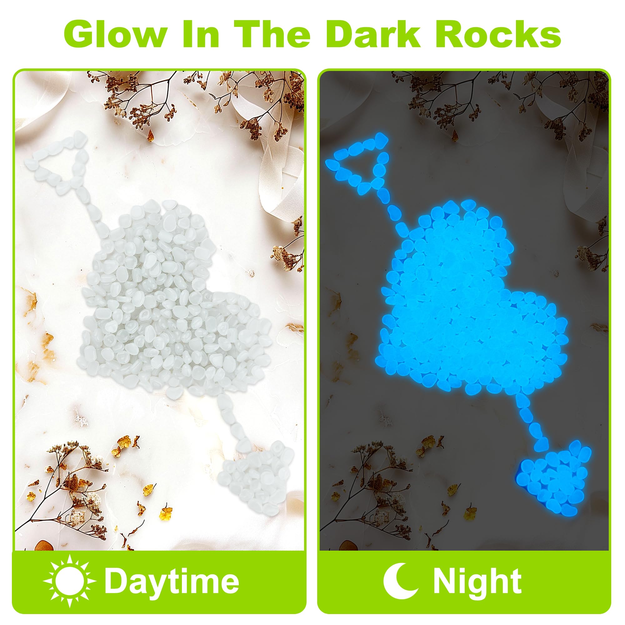 Kaiyuan Dynasty glow pebbles for indoor and outdoor uses enhance decor with gentle light.