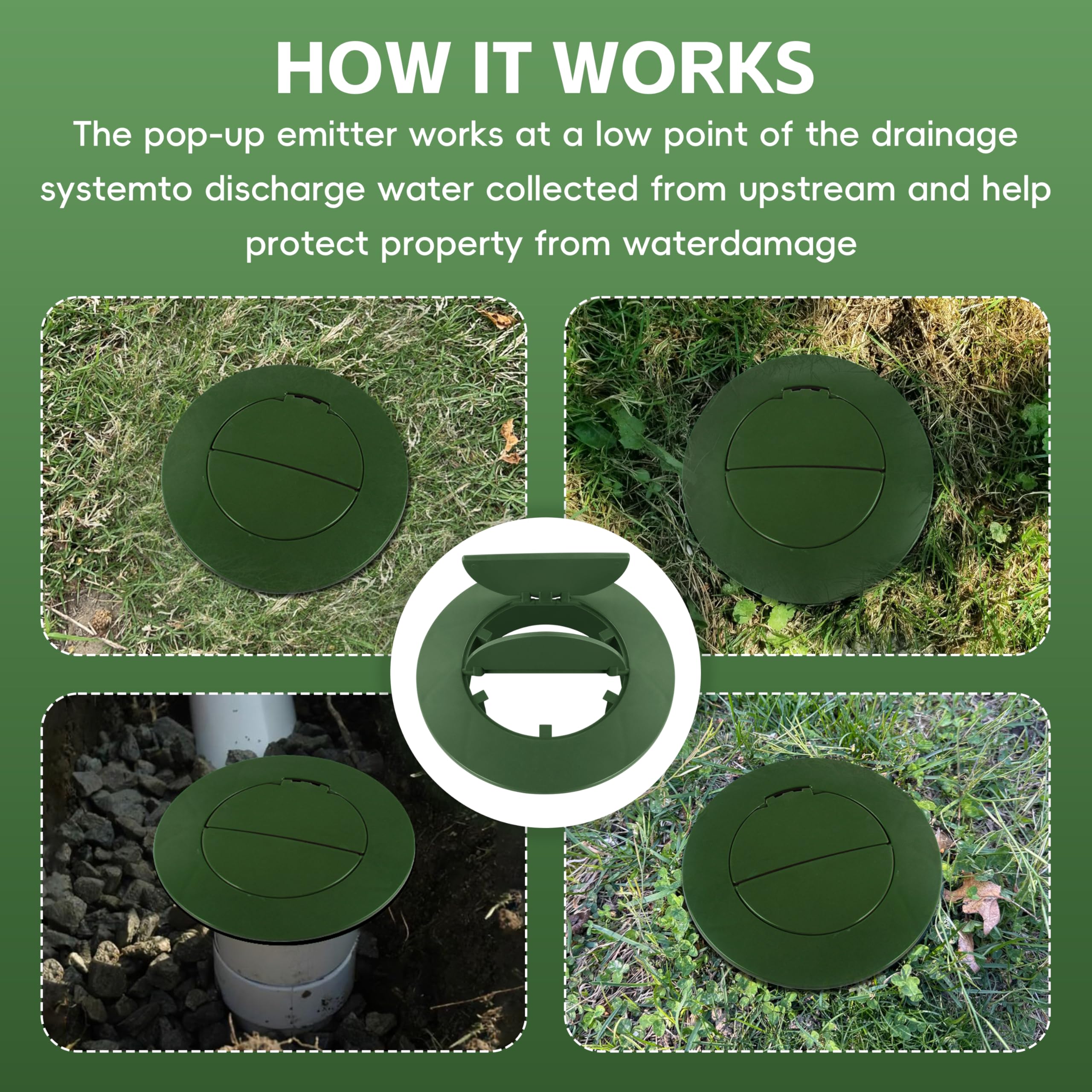 KAKAPEOPLE green cap installed on 3-inch fitting showing compatibility