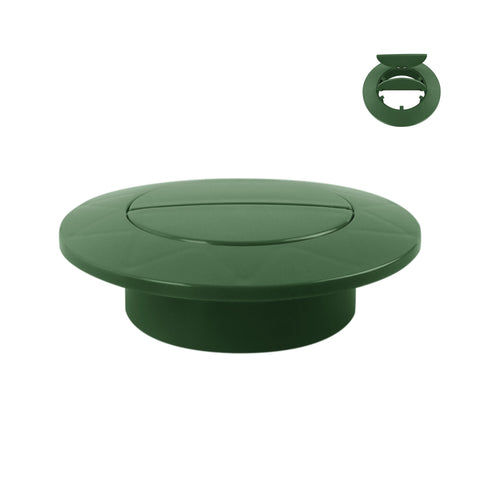 KAKAPEOPLE green pop-up drain emitter cap cap-top-view for durable outdoor drainage in lawns