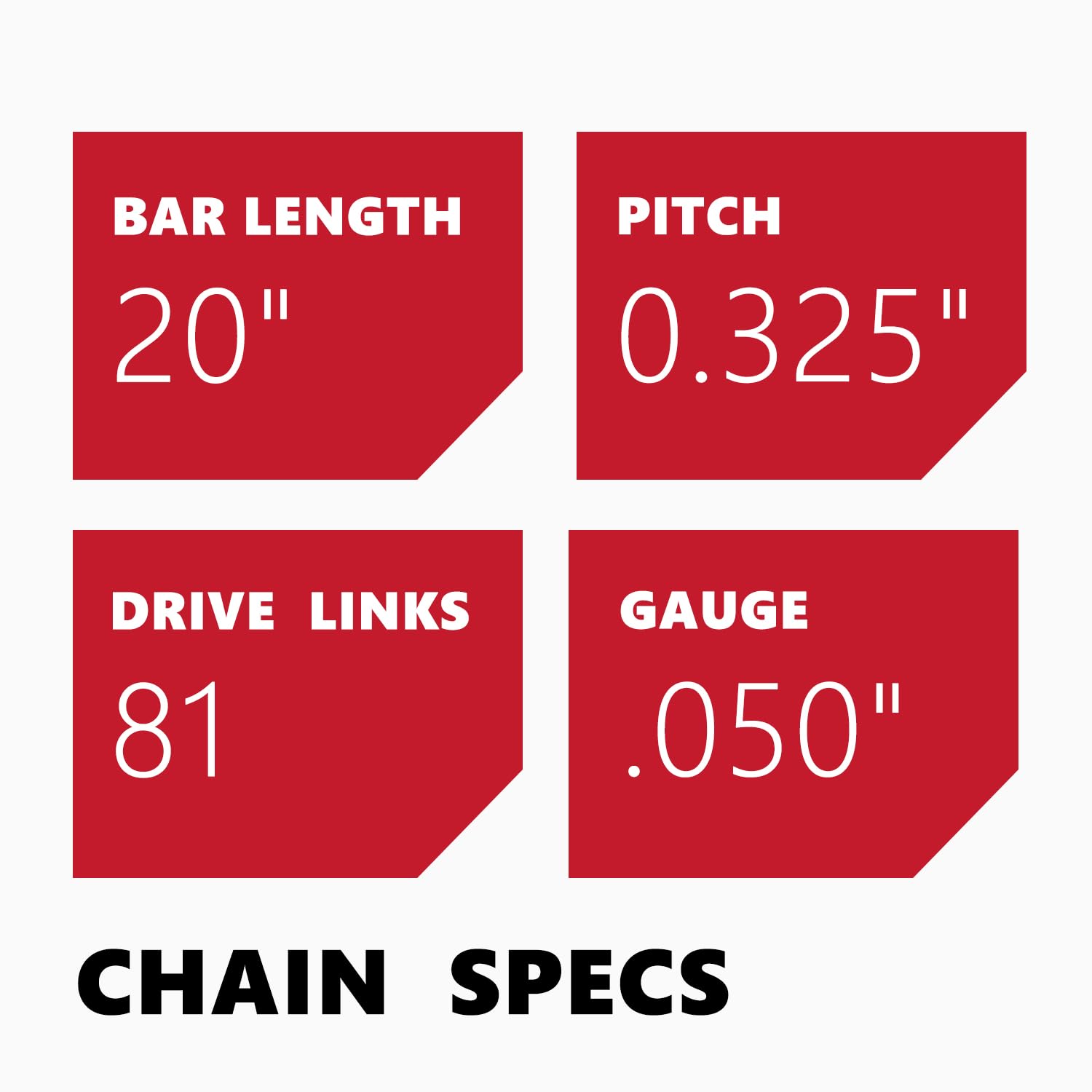 KAKEI 050 gauge chain fits compatible bars for reliable performance.