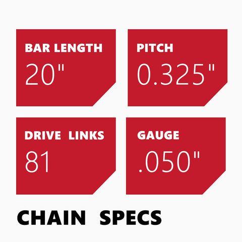 KAKEI 050 gauge chain fits compatible bars for reliable performance.