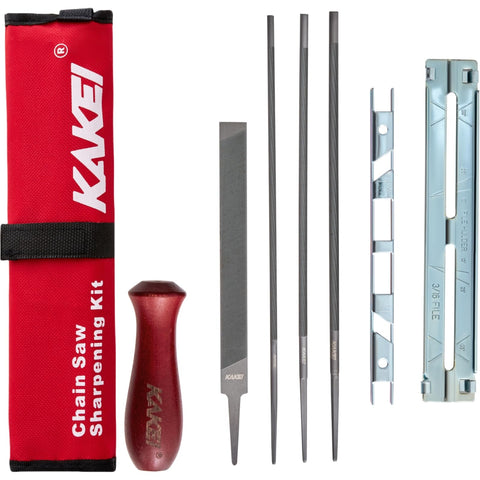 KAKEI chainsaw sharpening file kit travel pouch for portable sharpening.
