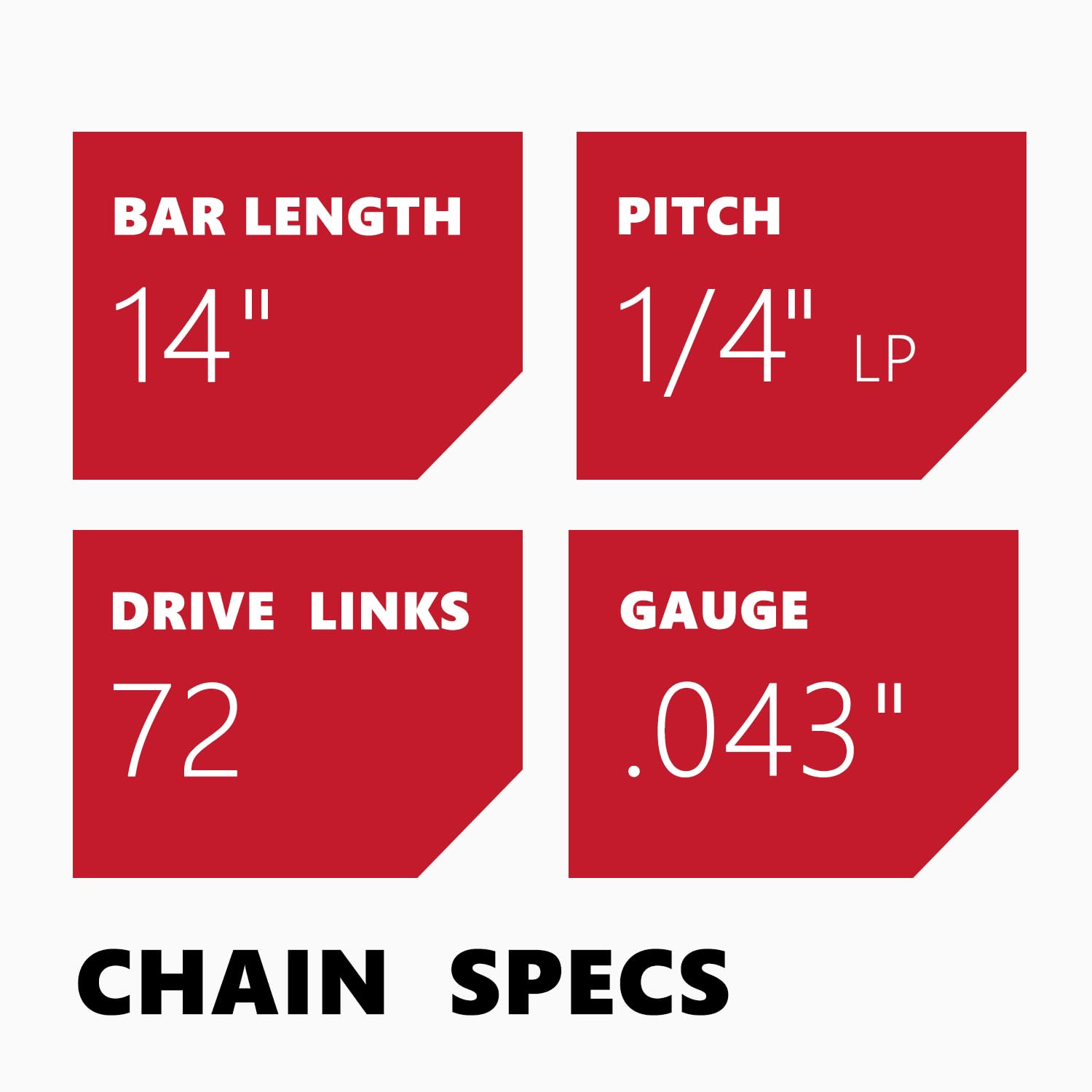 Riveted, quenched construction strengthens KAKEI chain for tough pruning tasks.