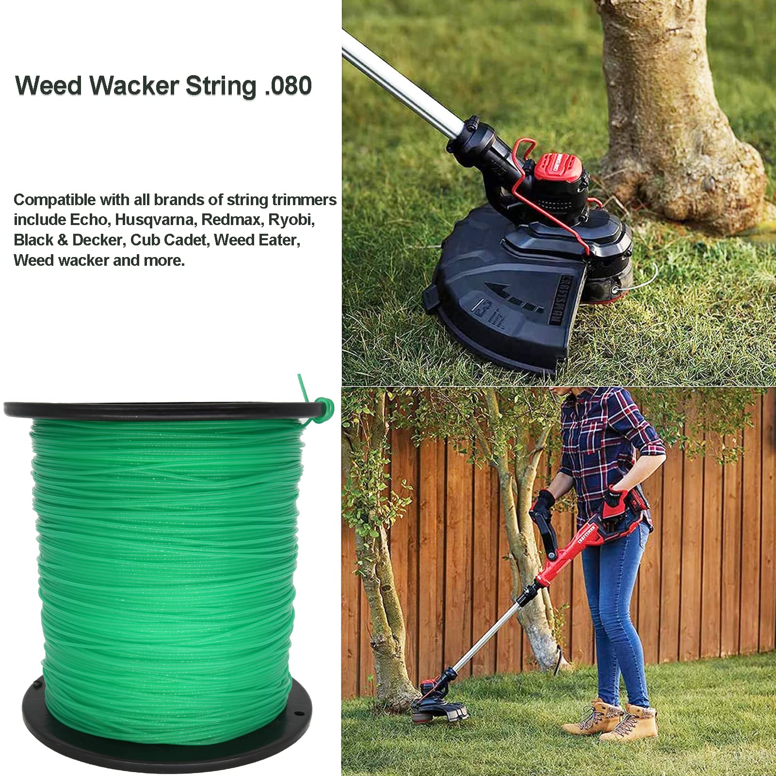 KAKO 080 trimmer line close-up shows durable nylon