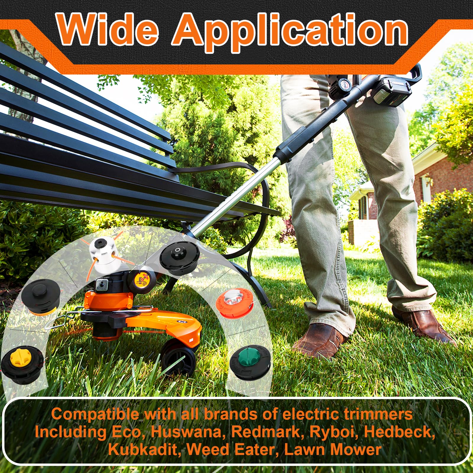 KAKO 095 trimmer line high visibility orange aids quick monitoring