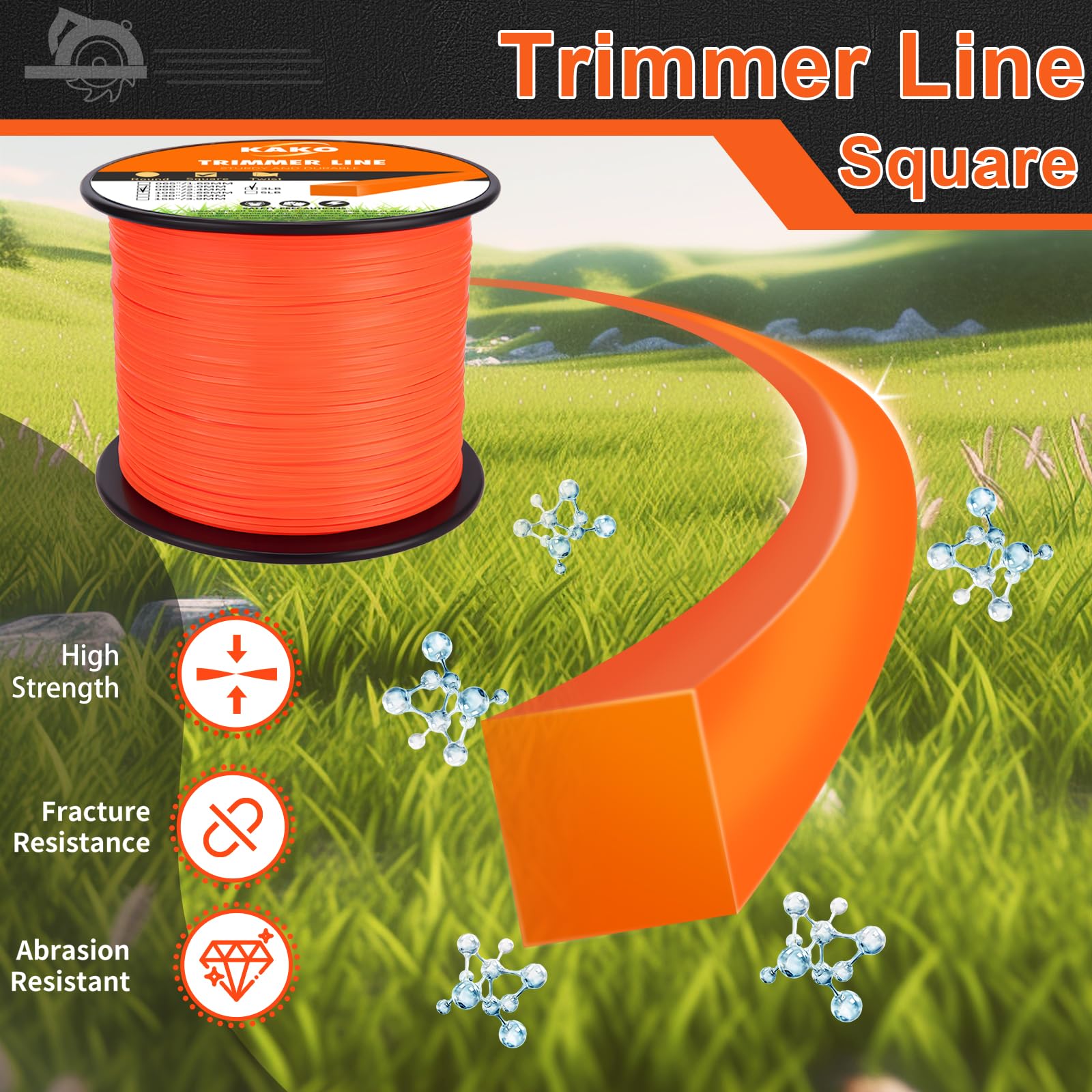 KAKO 095 line in bright orange improves visibility during reloads
