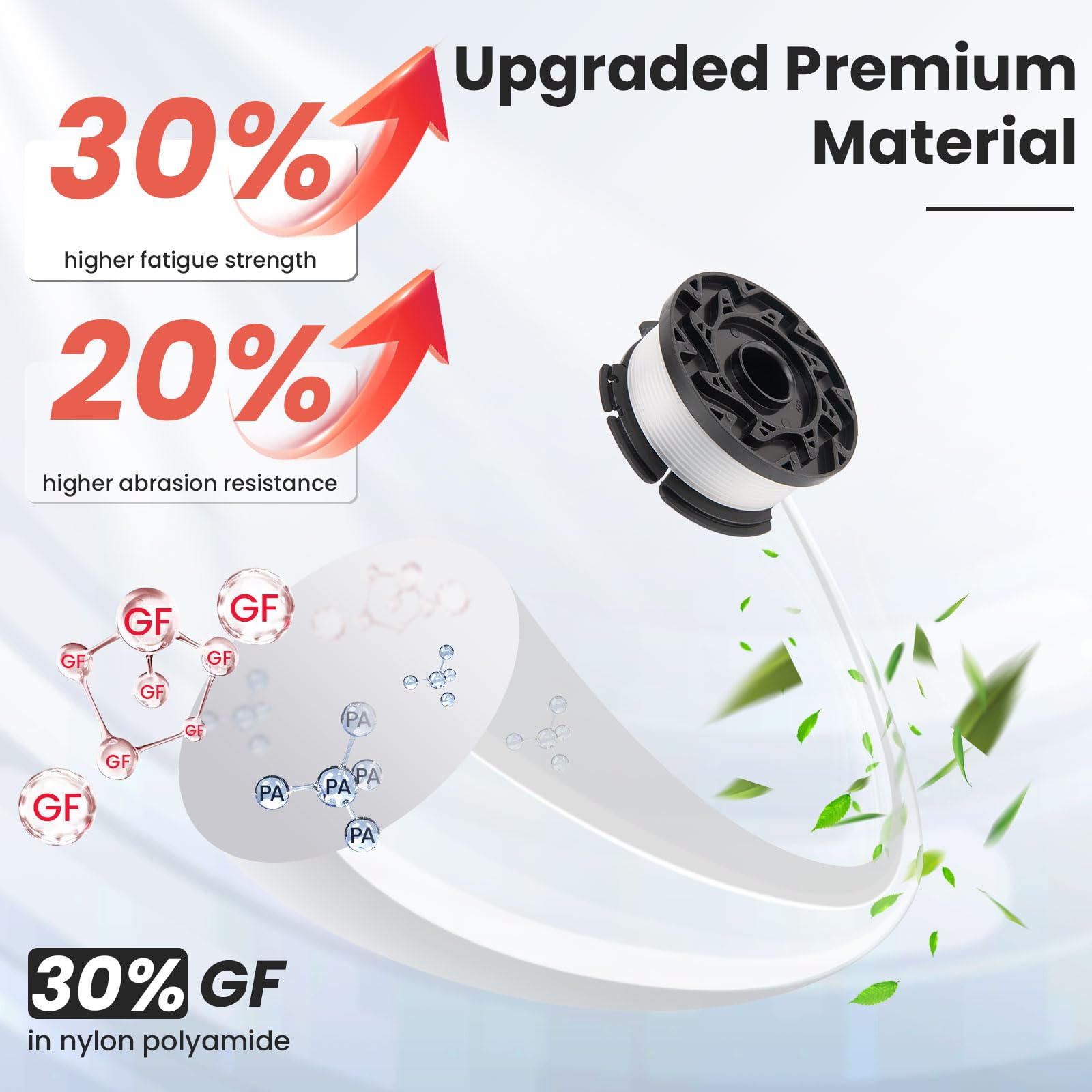 KAKO AF100 spool with robust ABS housing and durable line