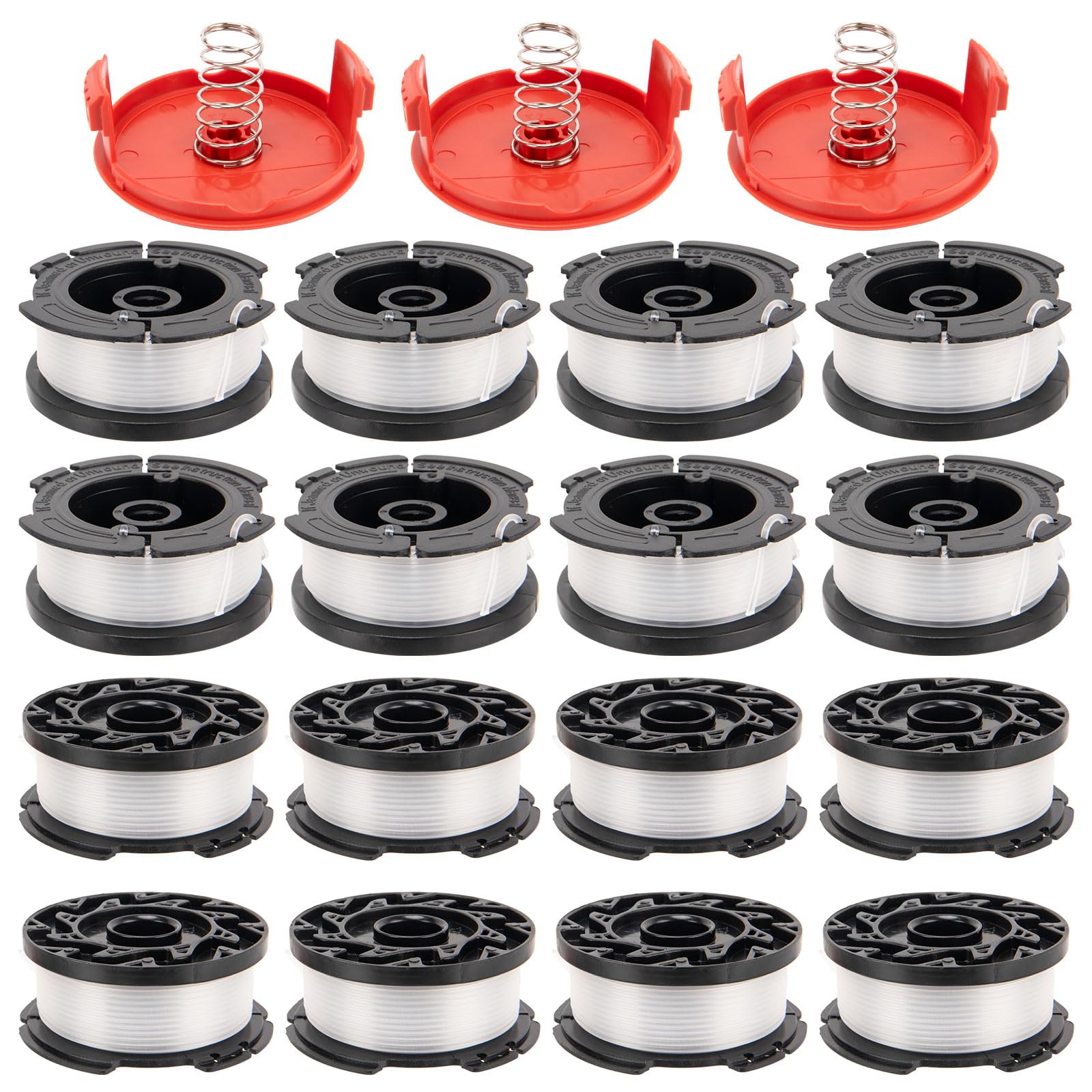 KAKO AF100 spool close-up showing durable nylon line for Black Decker