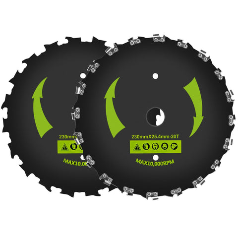 KAKO brush cutter blade 9-inch with 20 teeth ready for heavy brush cutting.
