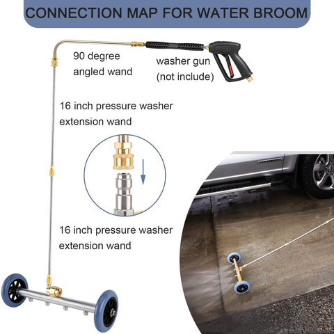 KAKO curved 90-degree wand reaches undercarriage.
