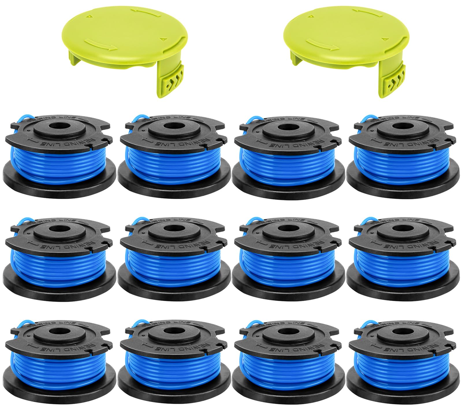 KAKO Greenworks spool showing 16 ft of 0.065 in line for quick replacements