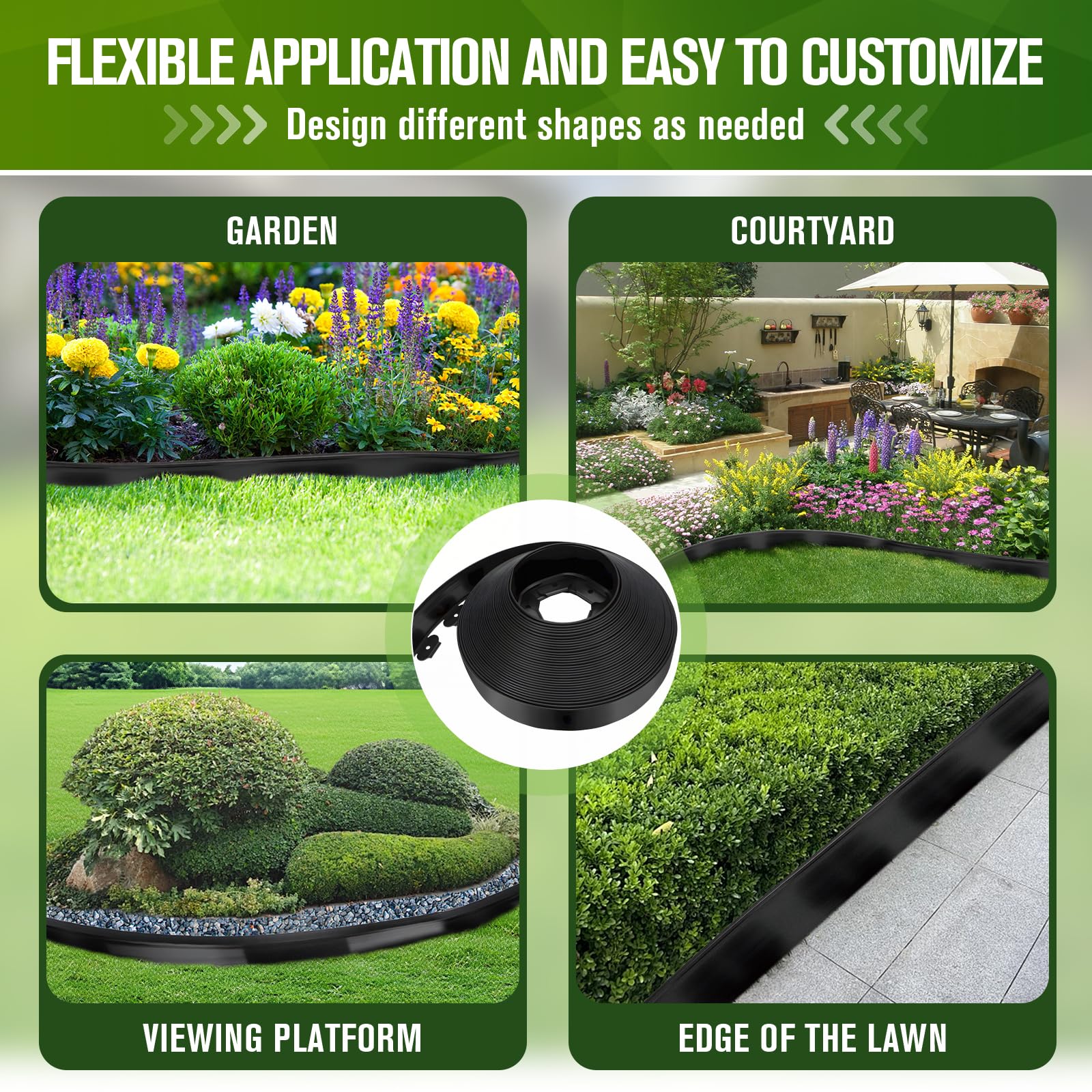 KAKO multi use edging suitable for flower beds paths and lawns