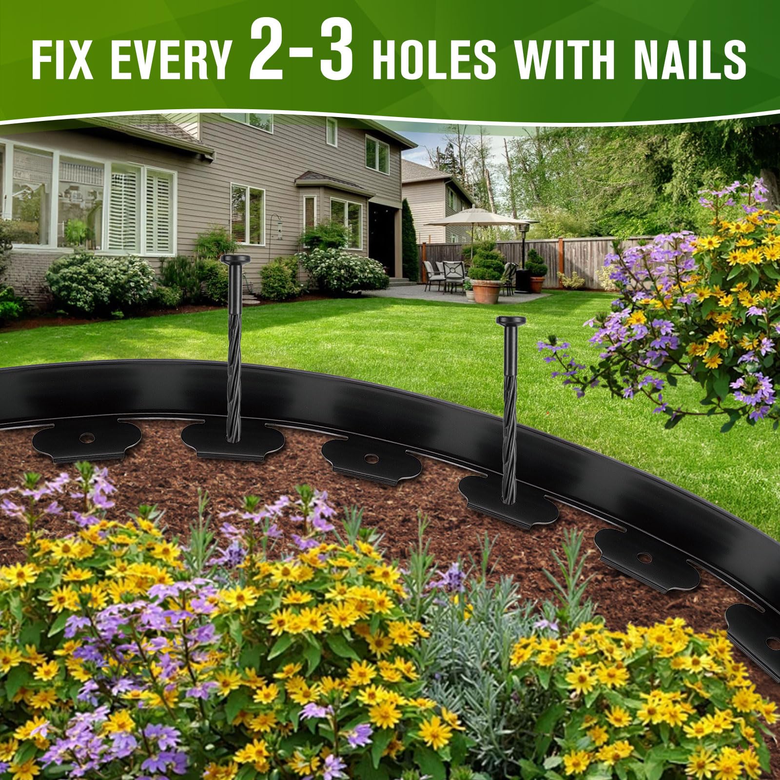 KAKO no-dig installation demonstrates quick layout along flower beds.