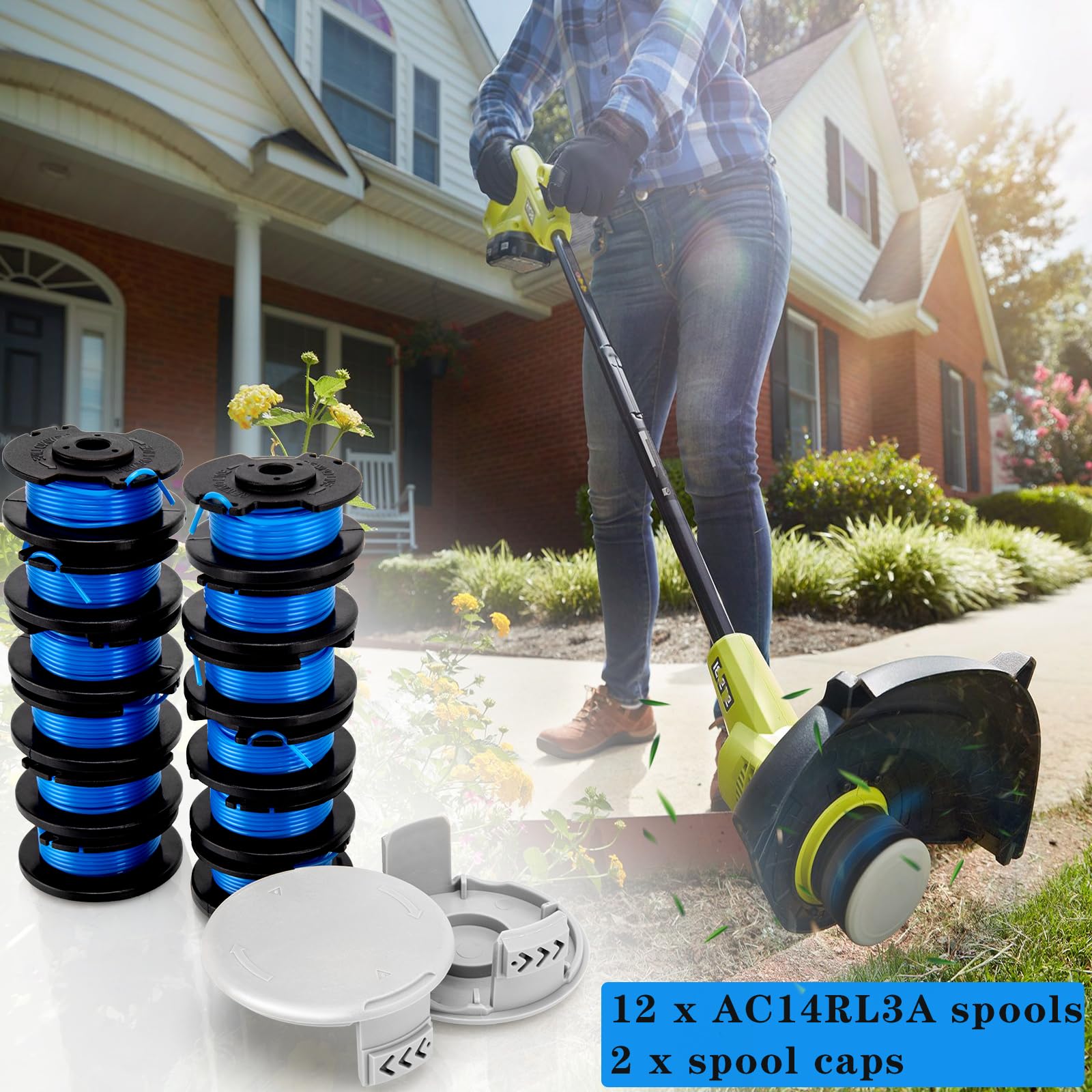KAKO 12 spools and 2 caps provide ample replacement supply.