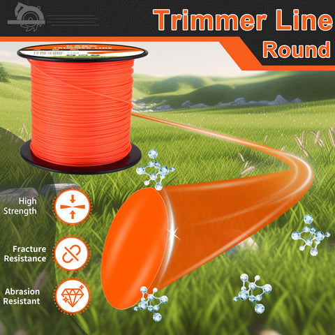 KAKO round nylon trimmer line 0.095 in on a spool for easy refills.