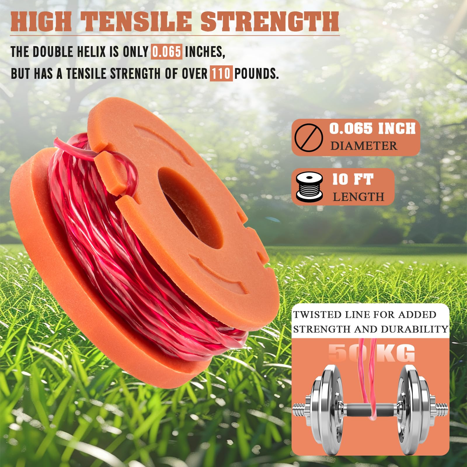 KAKO WA0004 spool assembly highlighting durable ABS construction