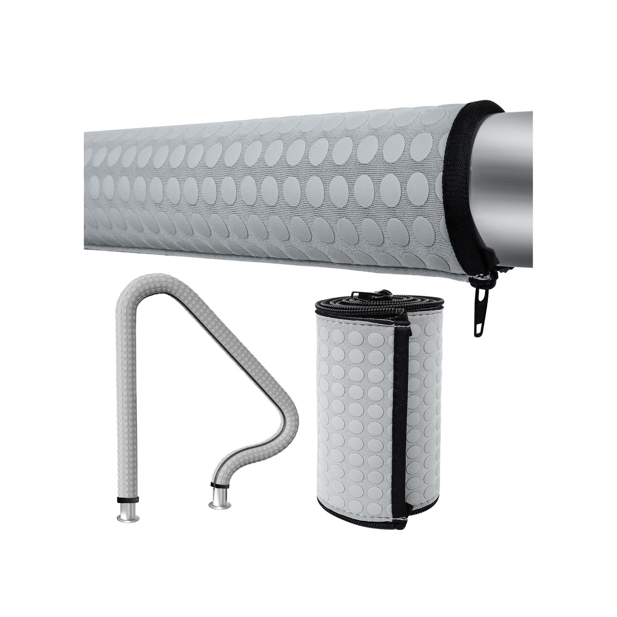 Kakolvan non-slip handrail cover with silicone dots for secure grip on pool stairs