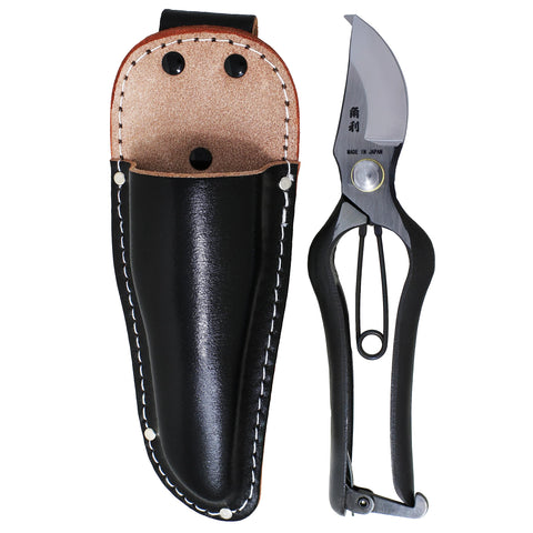 KAKURI 8-inch pruning shears blade close-up showing sharp Japanese carbon steel edge for clean cuts