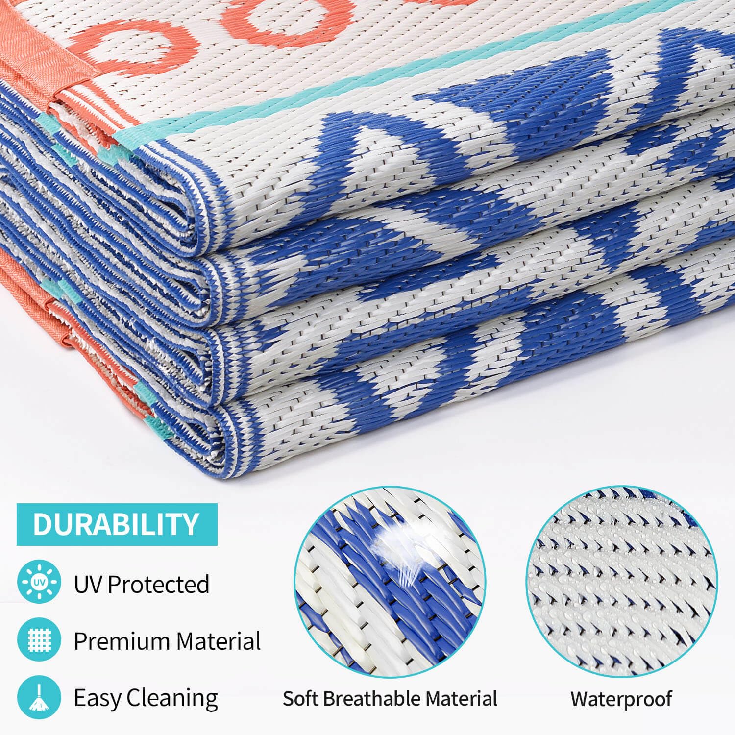 Kalafun breathable, easy-clean outdoor mat for fast debris removal.