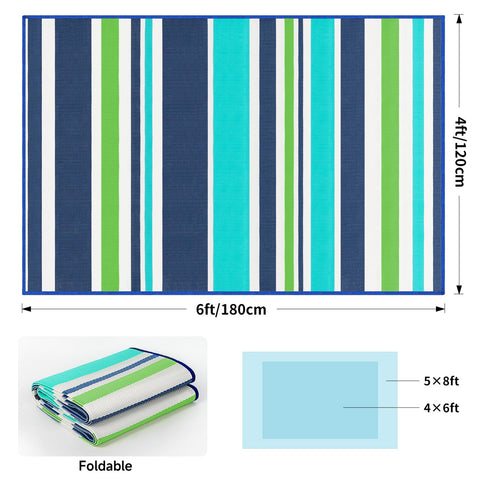 Kalafun waterproof rug for patios; ideal for camping trips and RVs.