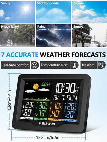 Kalawen wireless outdoor sensor reads temperature and humidity outdoors