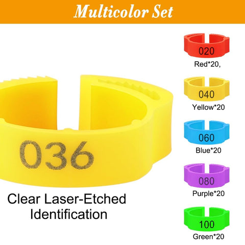 Kalekey laser-etched ID on each band provides lasting identification.