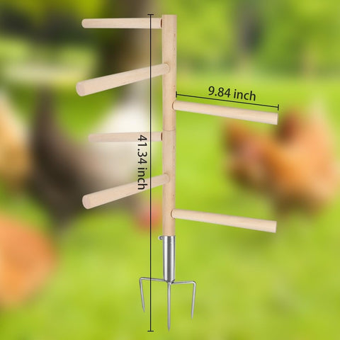 Kalekey 39.4-inch roost bar showing height for growing flock roosting.