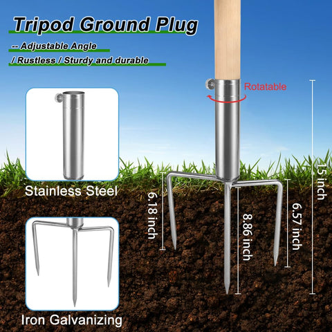 Kalekey tripod base stabilizes the coop and prevents tipping.