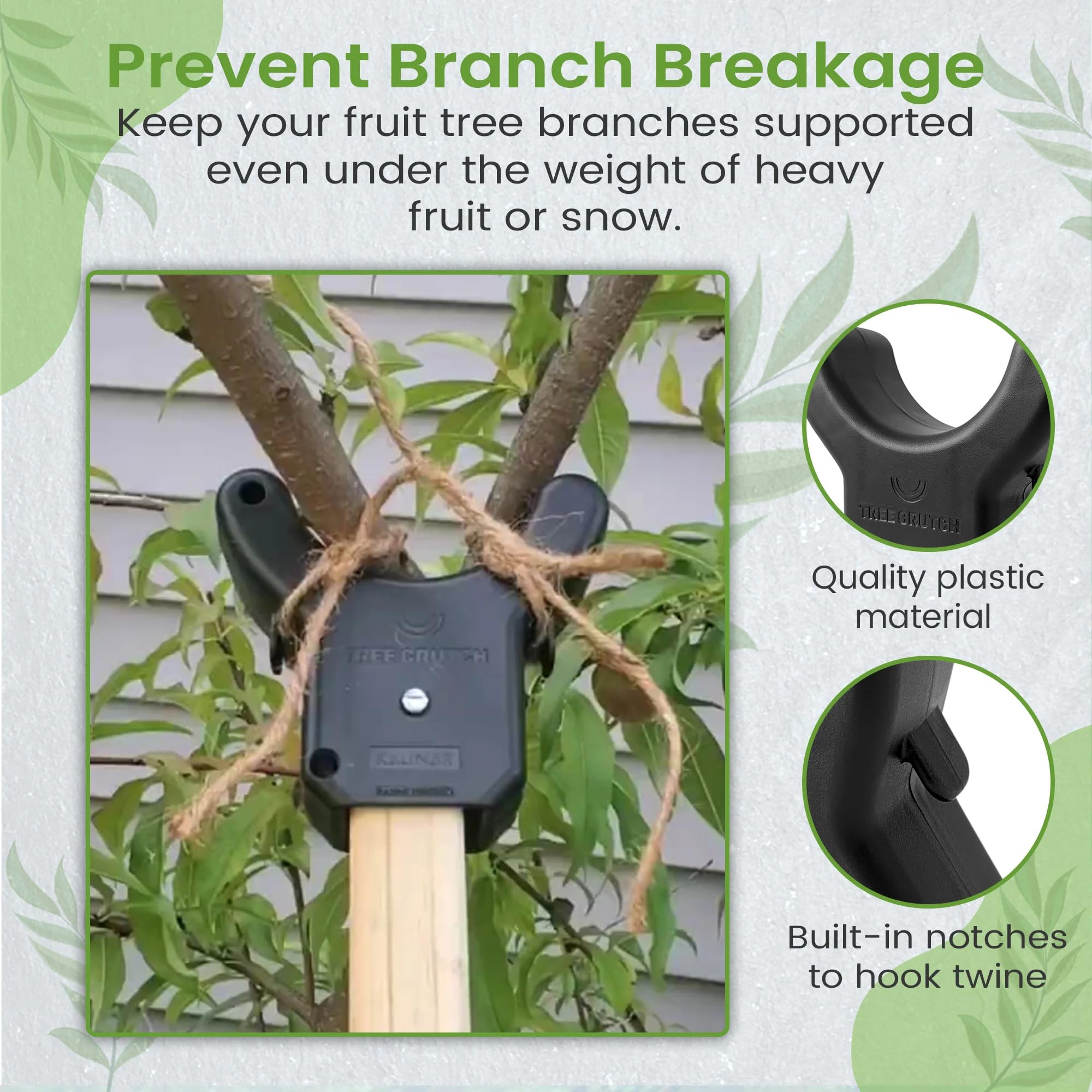 Kalinar Tree Crutches 2-Pack demonstrating versatile garden staking applications