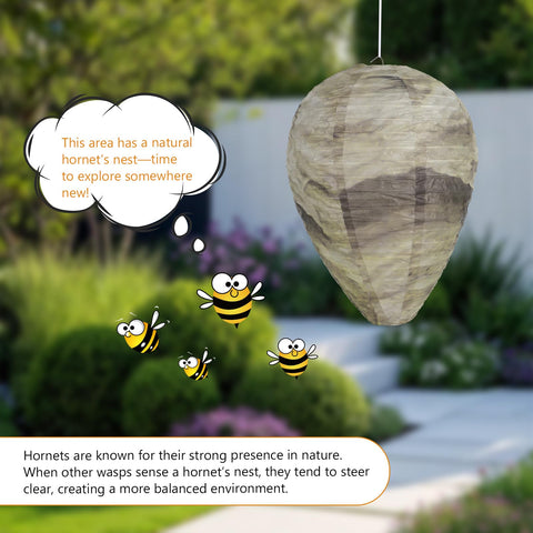 KALKAL fake wasp nest on garden deck blending with surroundings