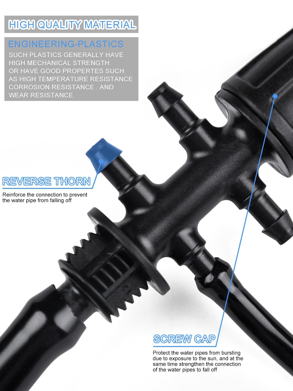 Kalolary 16mm PE pipe lock ensures stable connections.