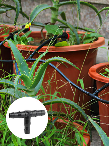 Kalolary drip irrigation tubing connection in action.