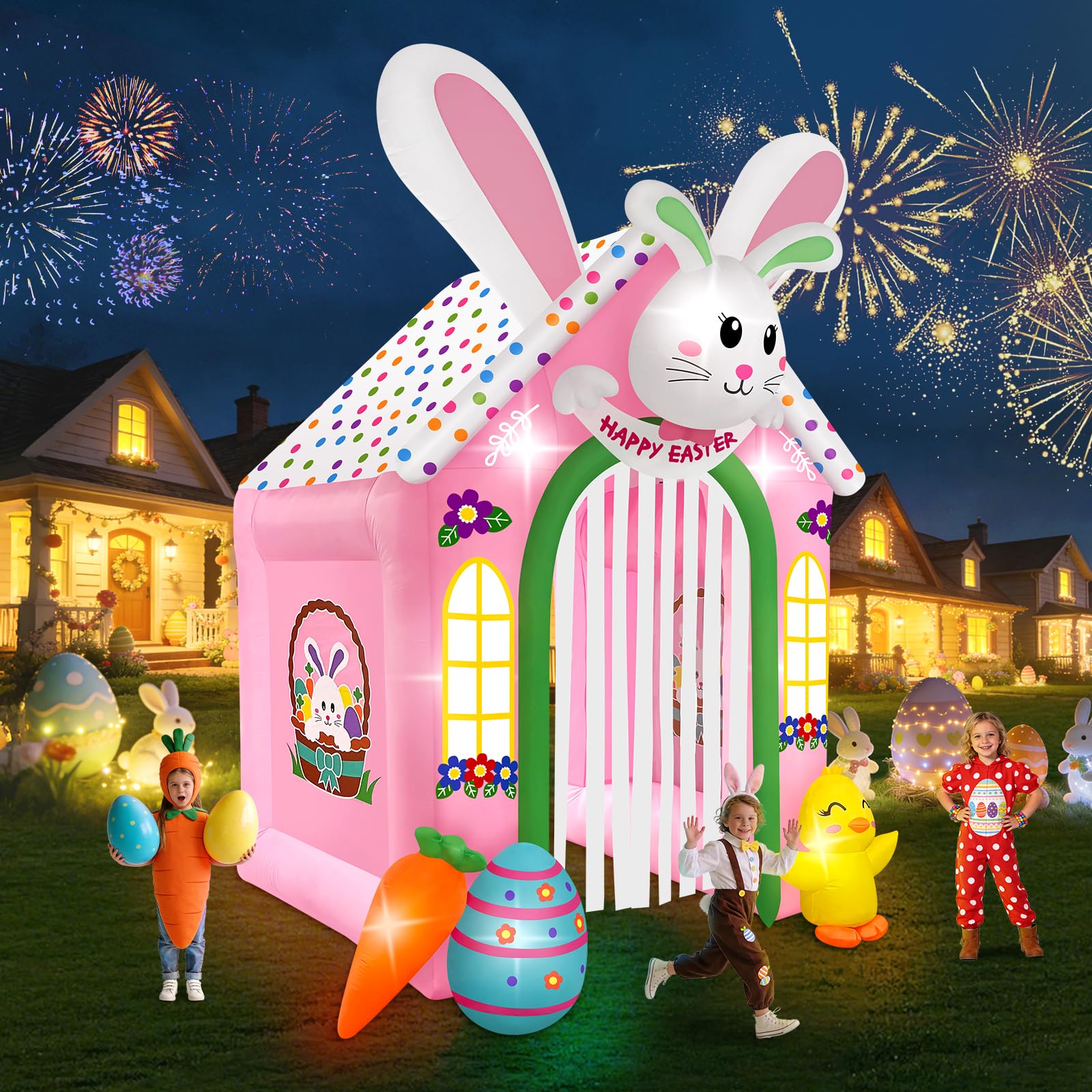 Kalolary large Easter display serves as a festive centerpiece for holidays.