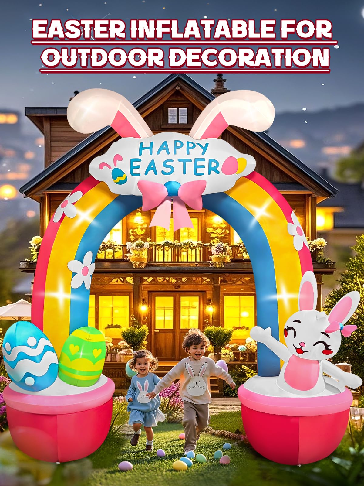Kalolary inflatable with built-in LED lights for enhanced evening visibility.