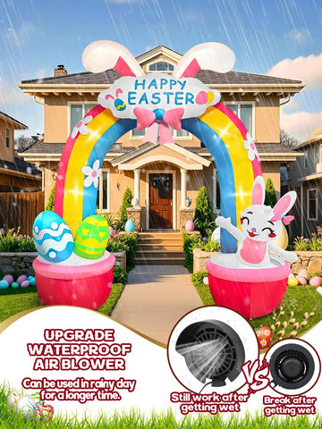 Kalolary outdoor Easter decor archway suitable for yards, patios, and entryways.