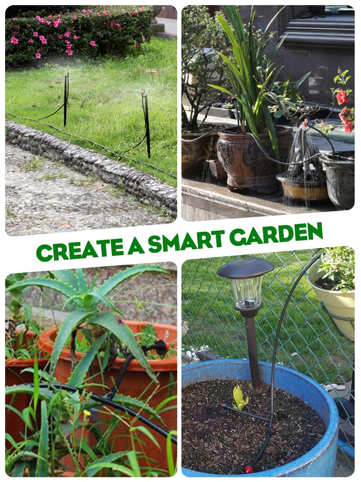 Kalolary water tubing connections support customizable irrigation networks in small and large gardens.