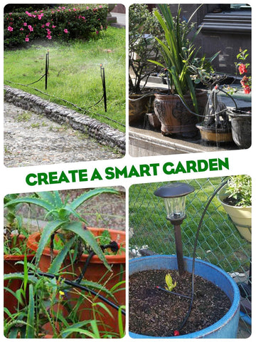 Kalolary water tubing connections support customizable irrigation networks in small and large gardens.