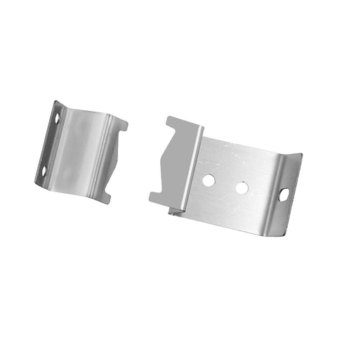 Kalomo stainless steel heat plate bracket closeup emphasizes corrosion resistance and easy cleaning.