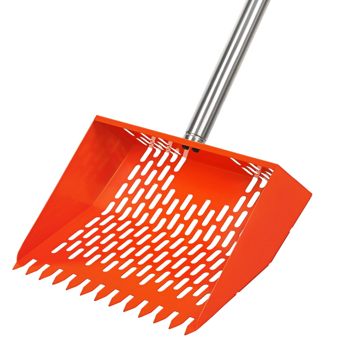 KalTell 2-in-1 scooper and rake for coop cleanup with clear dual-use head