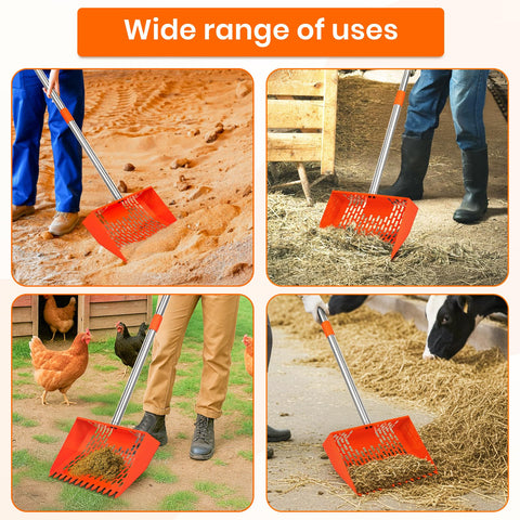 Multi-function sifter shovel for litter and debris in coops