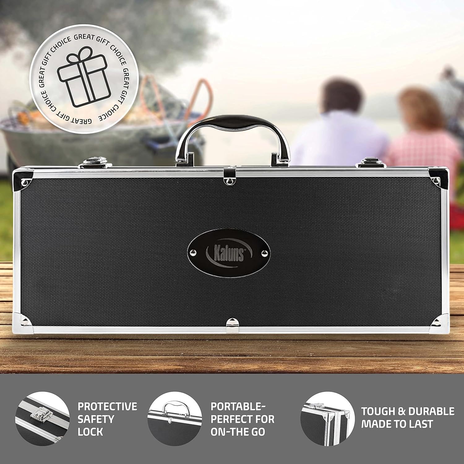 Kaluns lightweight aluminum storage case protects tools on the go.