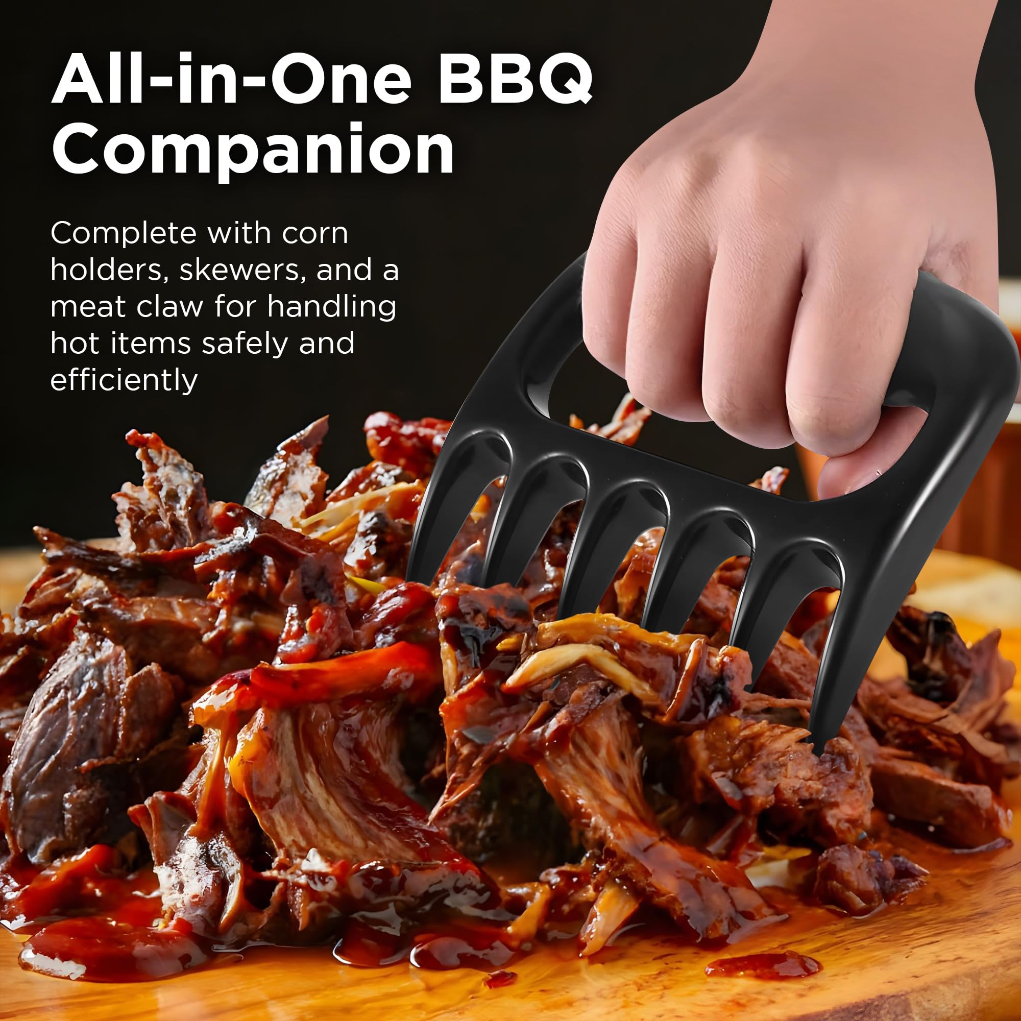 Kaluns heat-resistant grill glove protects hands during flames and flipping.