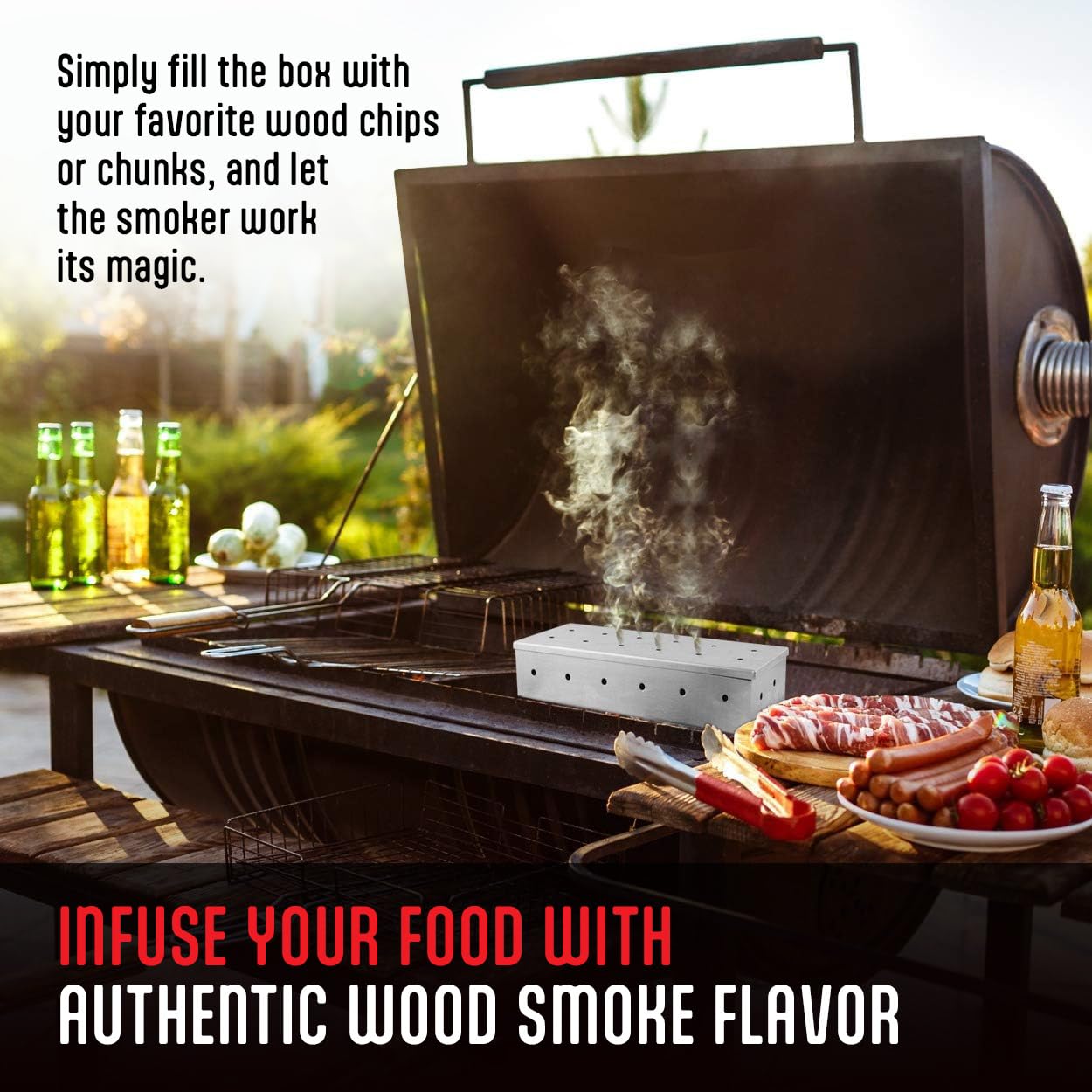 Kaluns smoker box is compatible with gas and charcoal grills