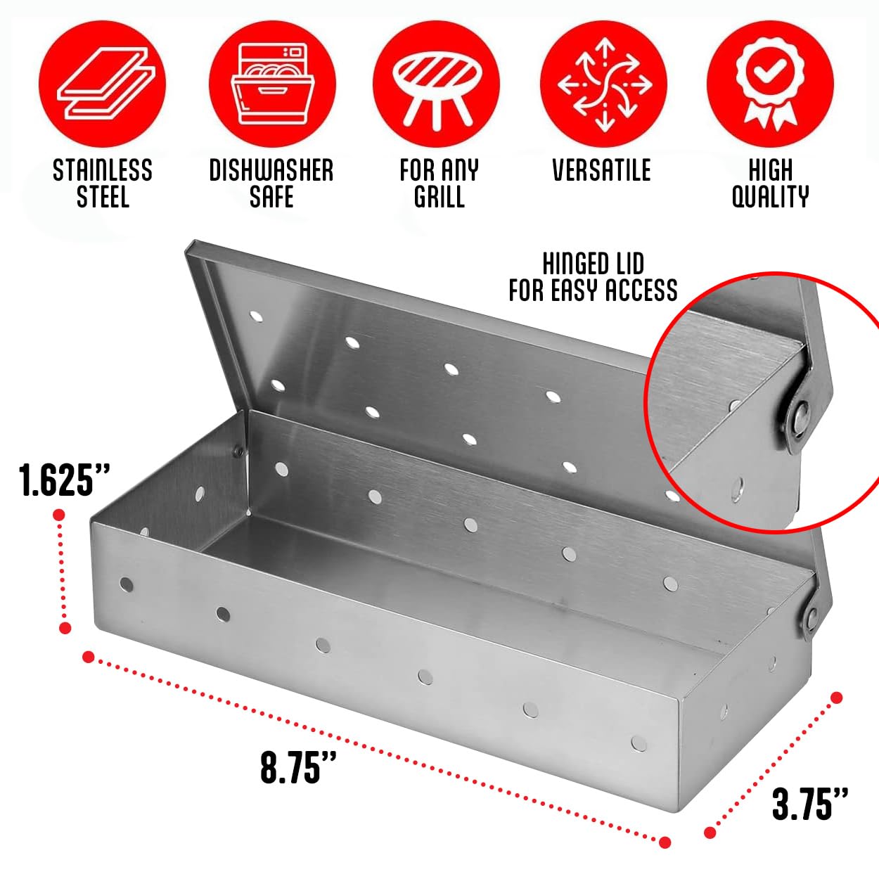 Kaluns stainless warp-free smoker box built to last through many barbecues