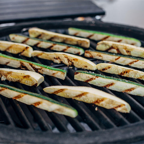 Kamado Joe half-moon grate improves flavor and presentation.
