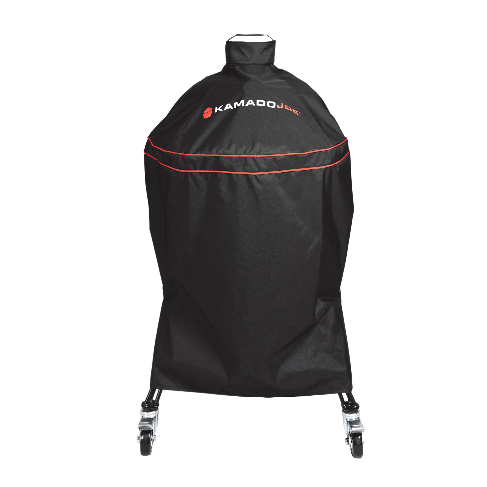 Kamado Joe Classic Joe 18-inch cover front view protects grill from the elements.