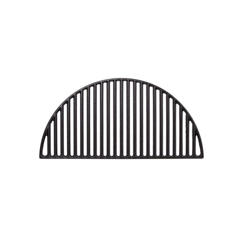 Kamado Joe half-moon cast-iron grate delivering bold sear marks.