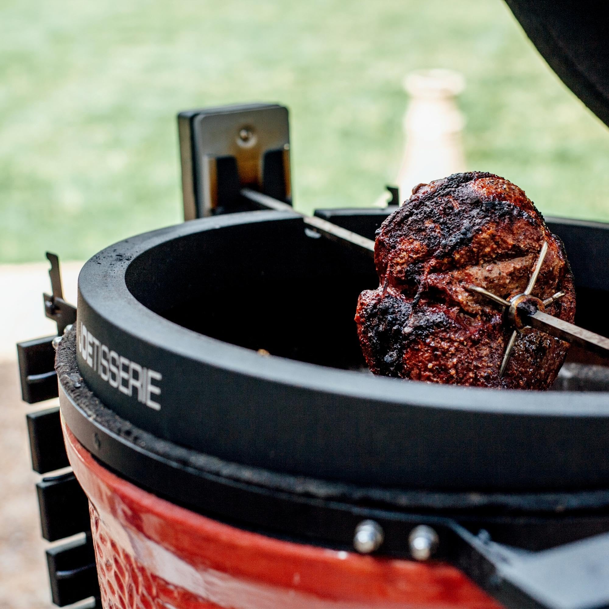 Kamado Joe Joetisserie compatible with 18-inch round grills.